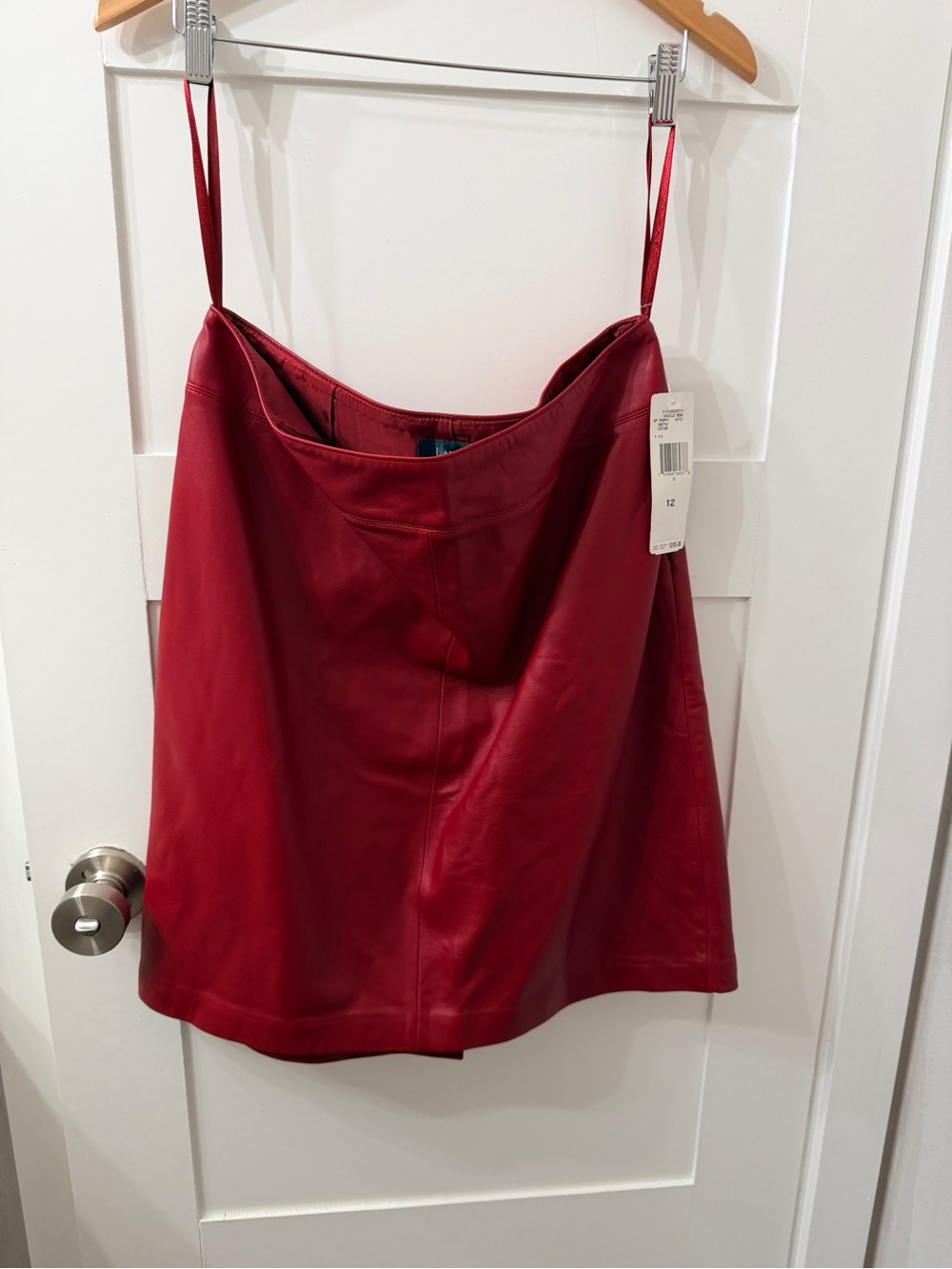 NWT Ralph Lauren Women's Red Leather Skirt - Picture 10 of 10